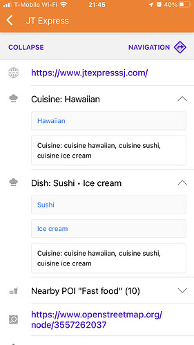 JT Express: Cuisine: Hawaiian; Dish: Sushi • Ice cream