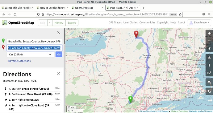 OSM-directions-fromBranchville_NJ-to-Pine-Island_NY