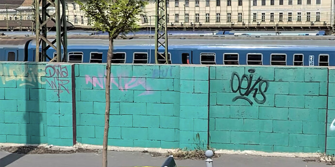 Fenced off part of Budapest-Keleti