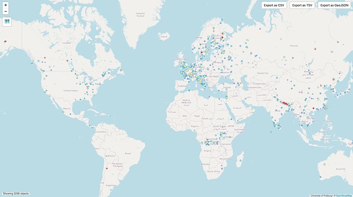 A world heatmap showing hotspots scattered throughout the world, with a particularly high concentration throughout Nepal.