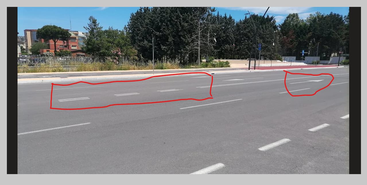 Road lines and markings
