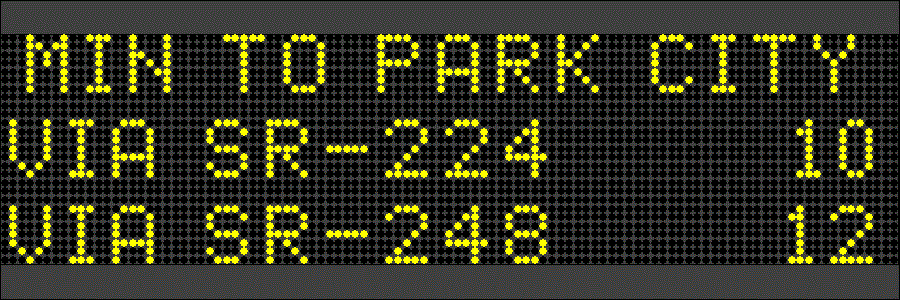 Minutes To Park City Via SR-224: 10, Via SR-248: 12